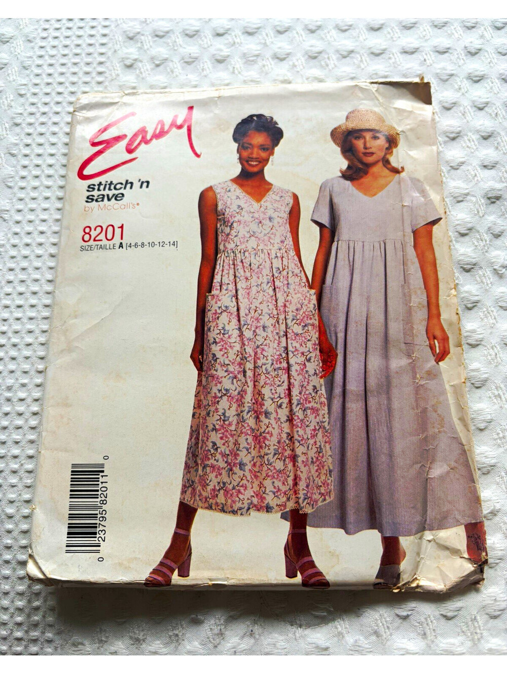 Stitch 'n Save by McCall's 8201 Misses' Dress Pattern 8-14 cut 1990s
